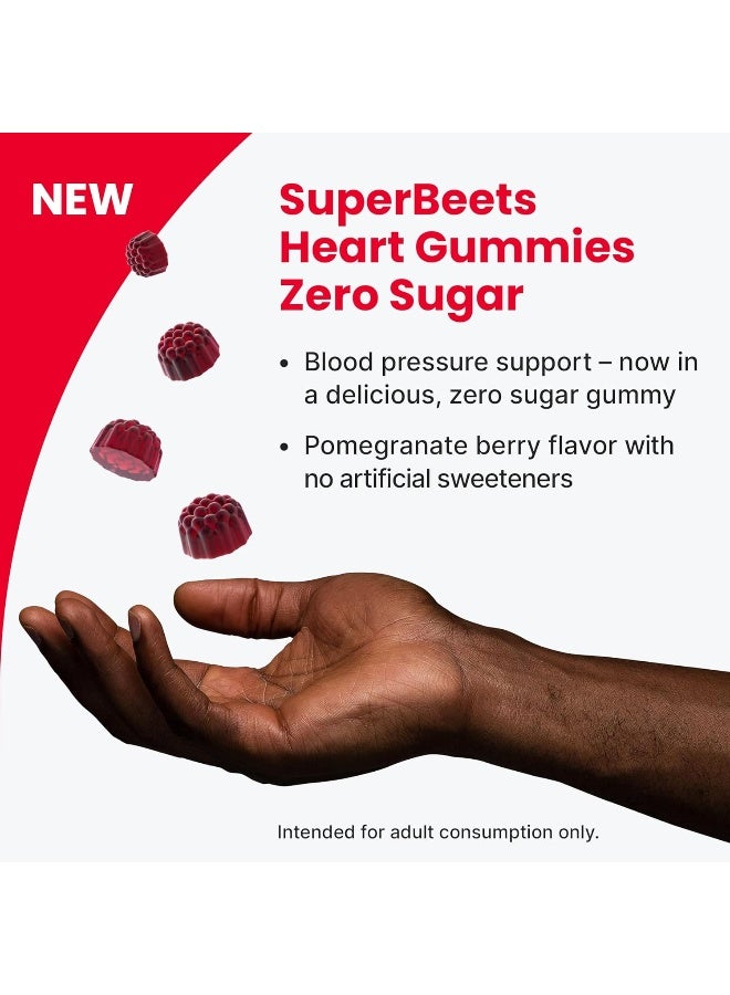 humanN SuperBeets Heart Gummies - Beet Gummy with Energy Support, Grape Seed Extract & Beetroot Powder, Sugar Free - Pomegranate Berry Flavor, 60 Count - Image 4